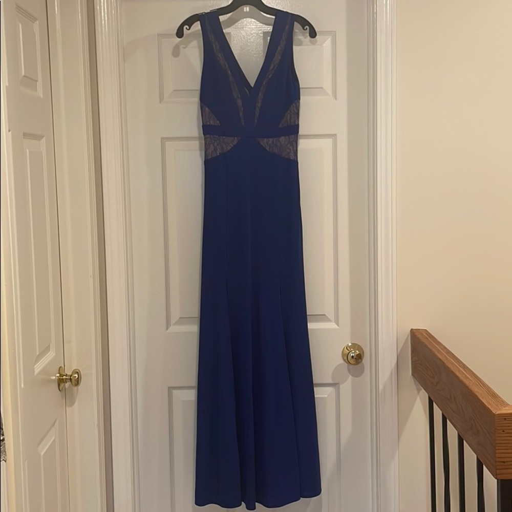 Royal Blue BCBGMAXAZRIA Maxi Dress with Lace